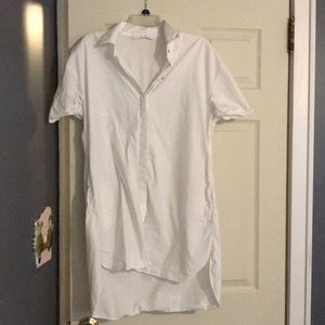 White Zara shirt dress